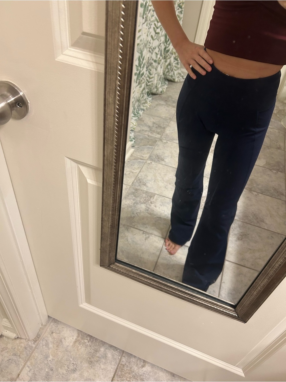 lululemon athletica navy flare leggings